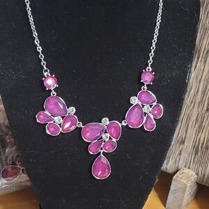 Elegant Pink Gemstone Necklace